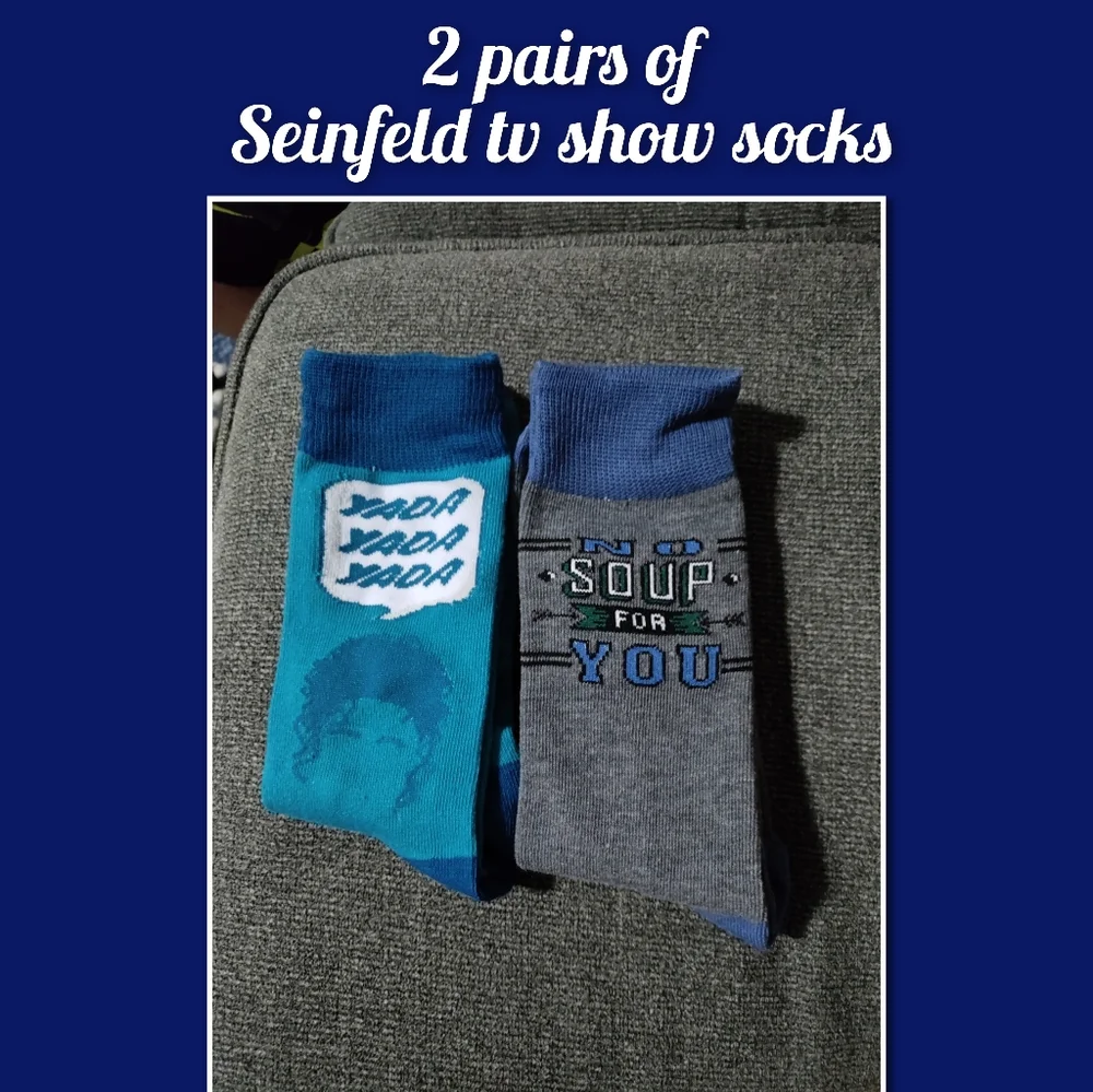 Seinfeld tv show 2 pairs of men's socks